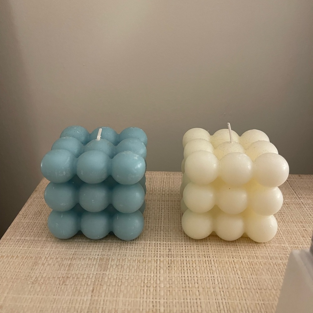 Bubble cube candles
